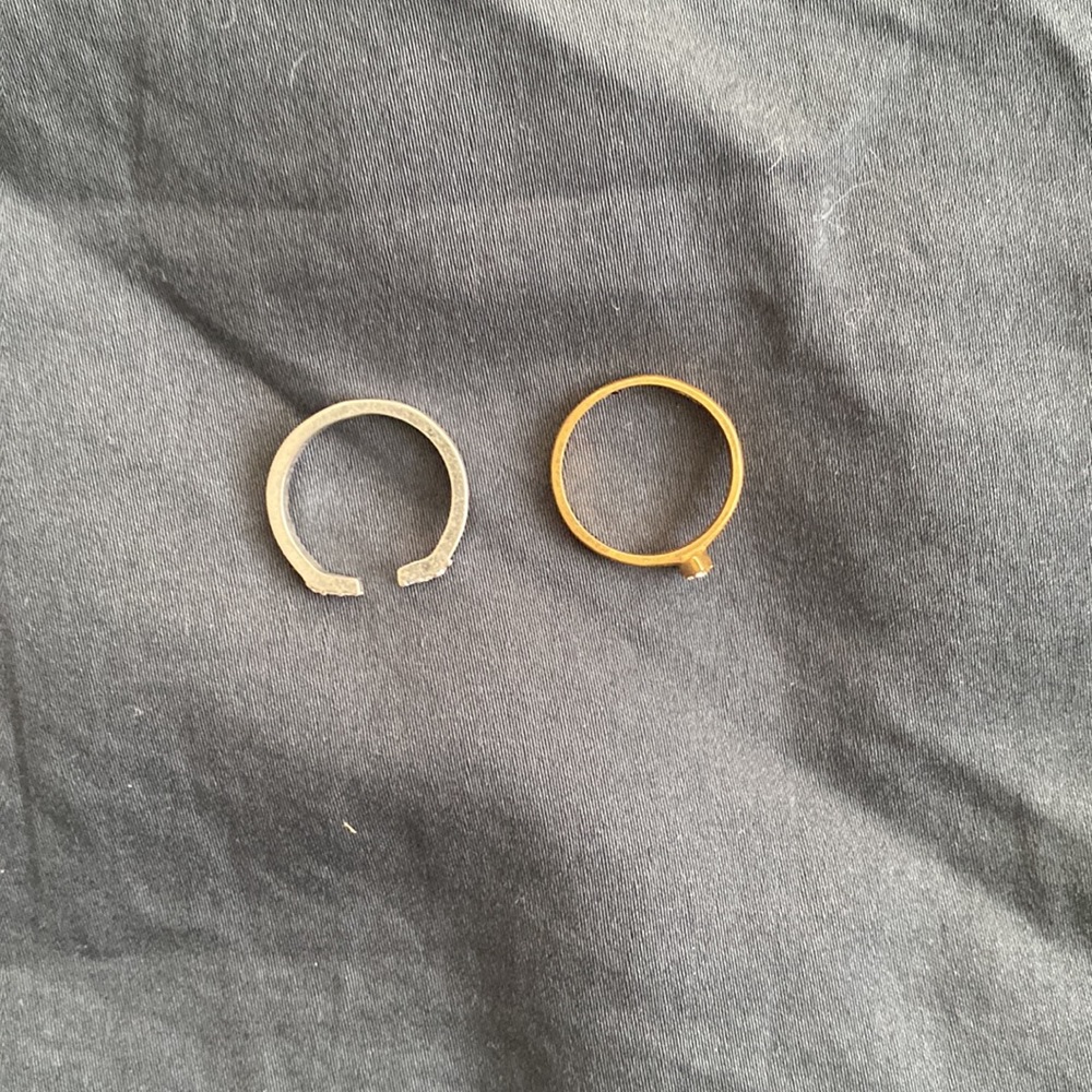 Madewell two tone layered stacking rings size 5 - Picture 4 of 6